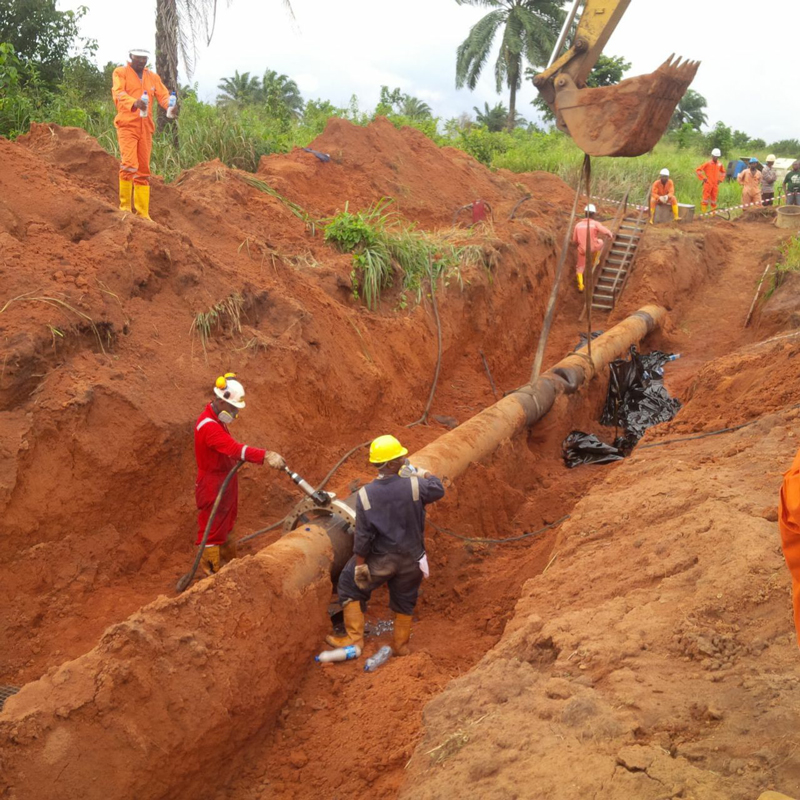 Ремонт трубопровода в Нигерии с помощью разъемного трубореза — NODHA